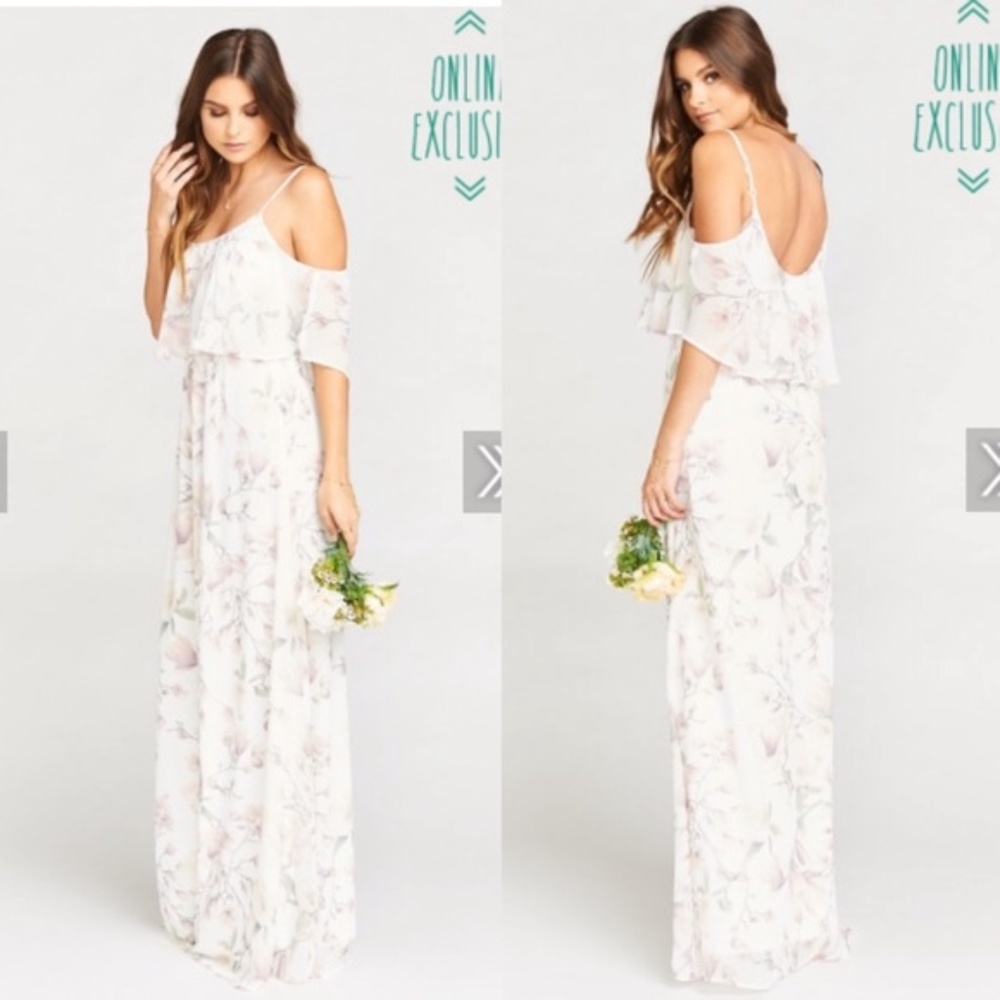 SMYM Caitlin Ruffle Maxi Dress Forever Vine S